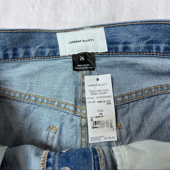 Current/Elliot Cut off Shorts 26 NWT - Picture 3 of 5